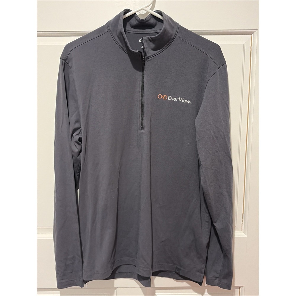 OGIO Quarter Zip Shirt Mens M Gray EverView Logo Embroidery Golf